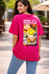 Keep It Positive Rani Pink Women’s Summer T-Shirt