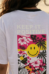 Keep It Positive White Women’s Summer T-Shirt