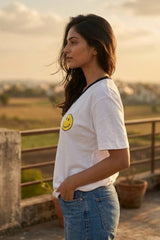 Keep It Positive White Women’s Summer T-Shirt