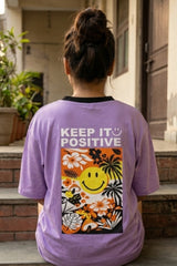 Keep It Positive Light Purple Women’s Summer T-Shirt