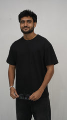 Black Men Plain T-Shirt