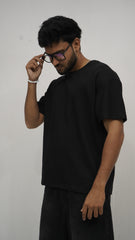 Black Men Plain T-Shirt