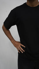 Black Men Plain T-Shirt