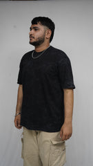 Black Acid Wash T-Shirt For Men