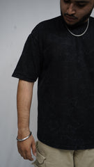 Black Acid Wash T-Shirt For Men