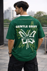 Kapda Kulture green oversized t shirt butterfly graphic back print coalesce streetwear oversized fit India