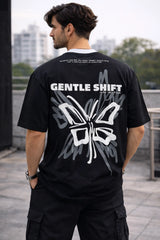 Kapda Kulture black oversized t shirt butterfly graphic back print coalesce streetwear oversized fit India