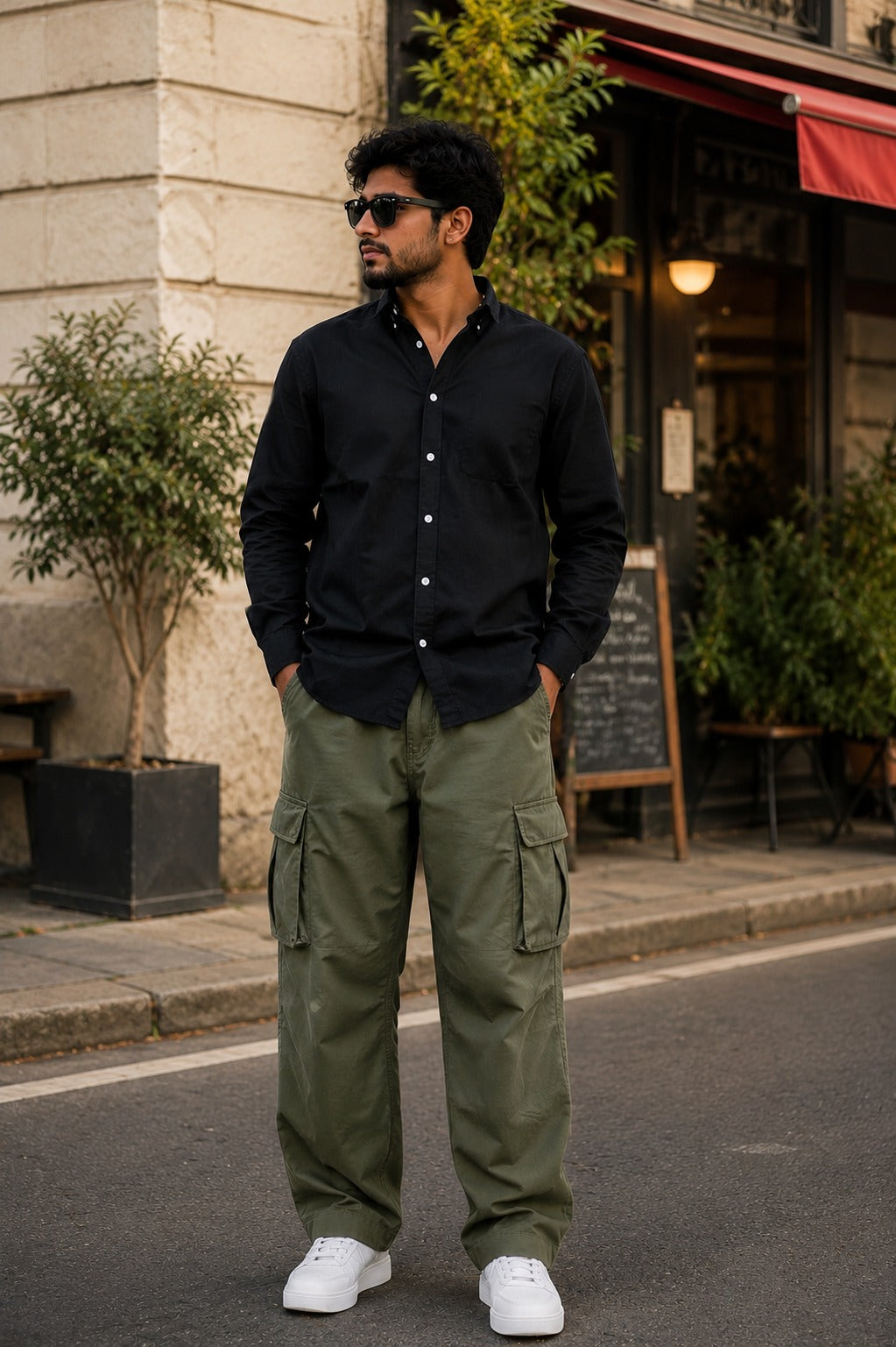Black Plain Linen Cotton Shirt for Men | Premium Casual Shirt | Kapda Kulture