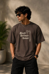 Blood Defines Honor Puff Oversized T-Shirt