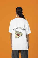 White Enter Graphic Tees Women