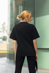 Back Side Black Oversized T-Shirts For Women