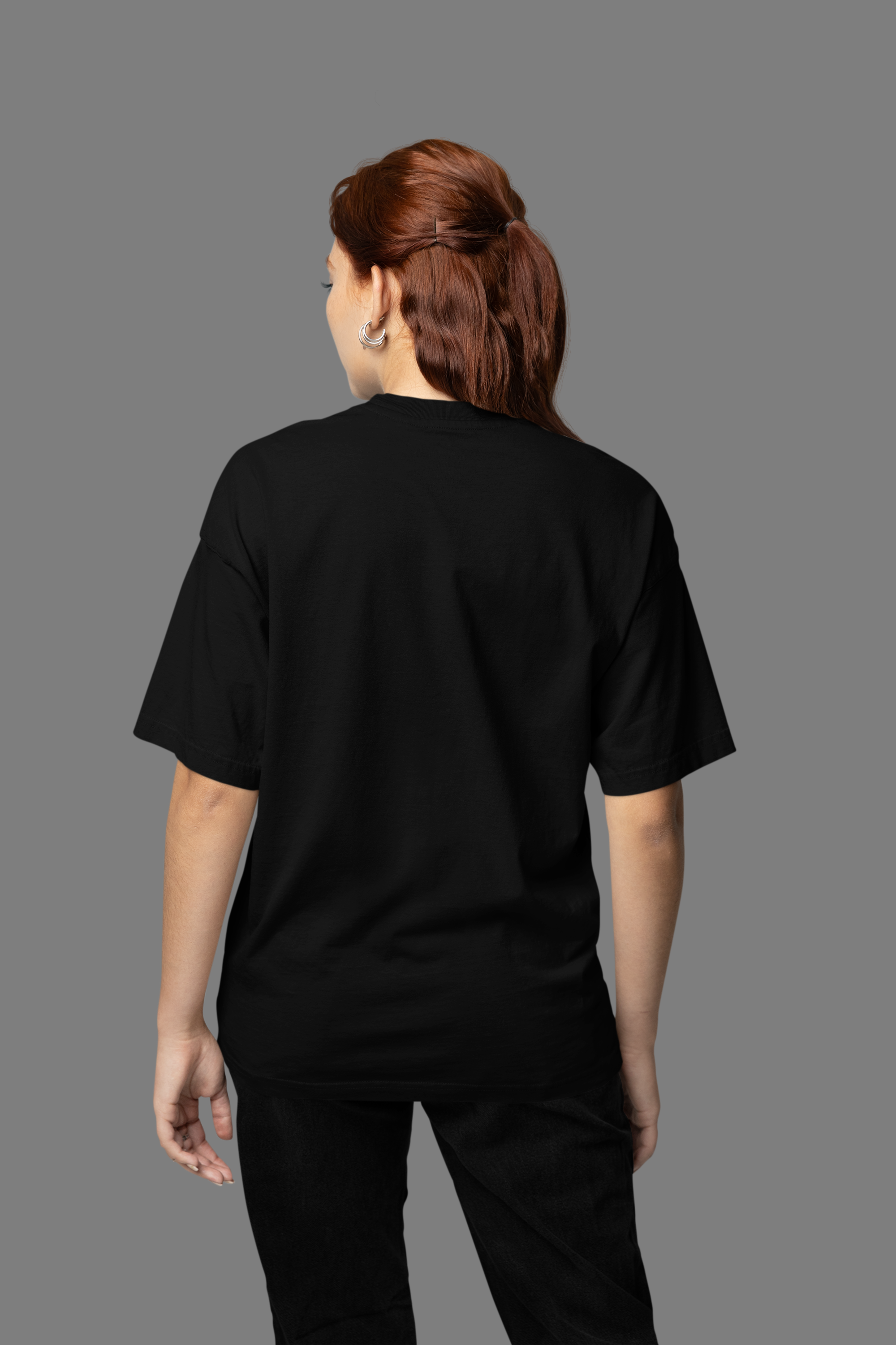 Back Side Black Hustle tees Women  Oversized T-Shirt From Kapda Kulture.