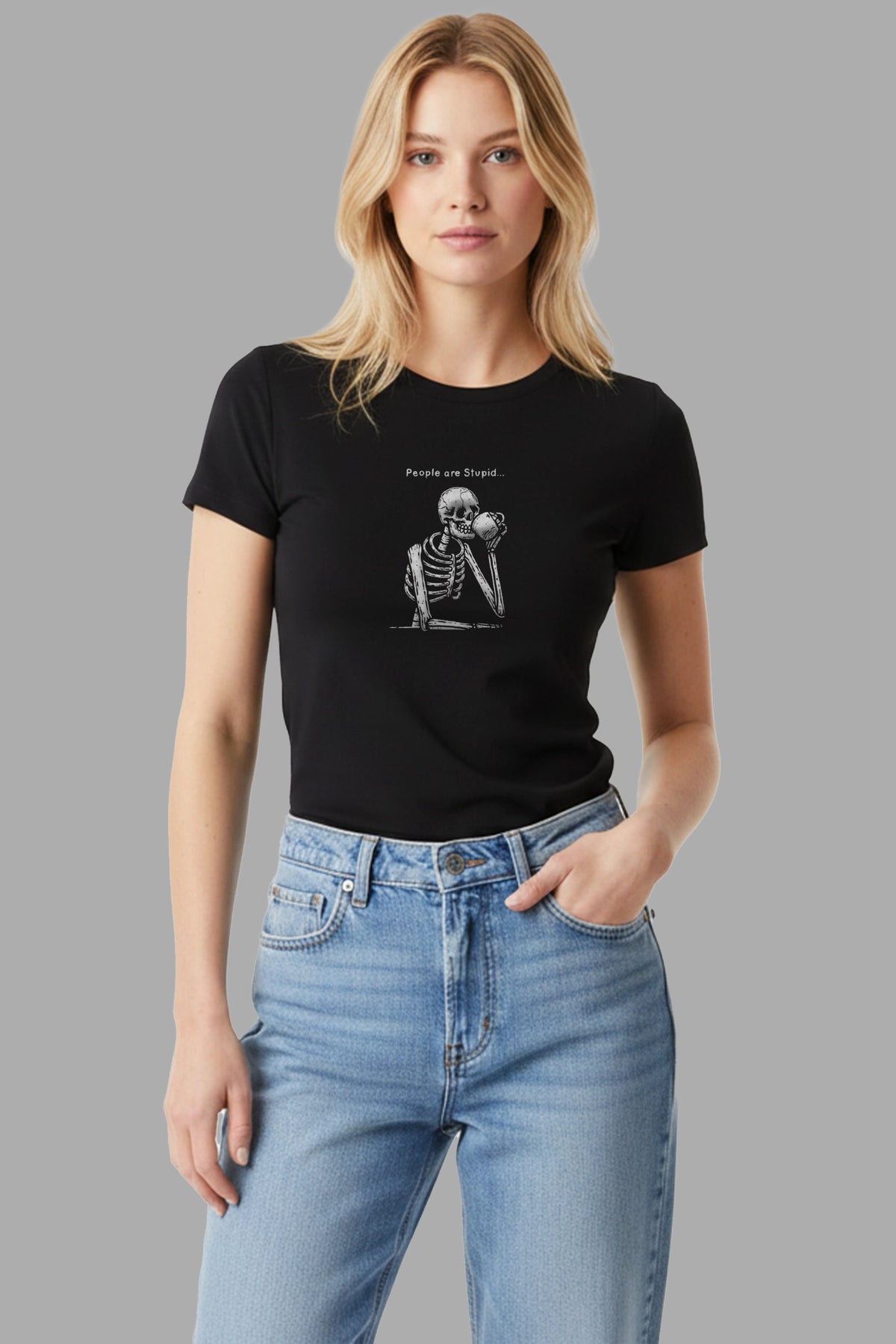 Black Skull Women T-Shirt