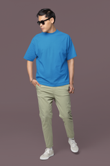David Men Blue Oversized T-Shirt