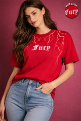 FURY PUFF PRINT T-SHIRT FOR WOMEN