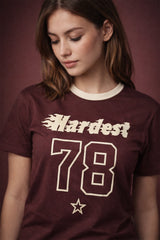 HARDEST 78 PUFF PRINT T-SHIRT FOR WOMEN