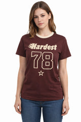 HARDEST 78 PUFF PRINT T-SHIRT FOR WOMEN