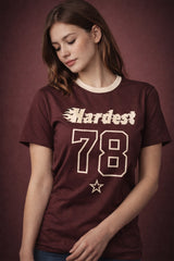 HARDEST 78 PUFF PRINT T-SHIRT FOR WOMEN