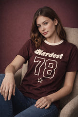 HARDEST 78 PUFF PRINT T-SHIRT FOR WOMEN
