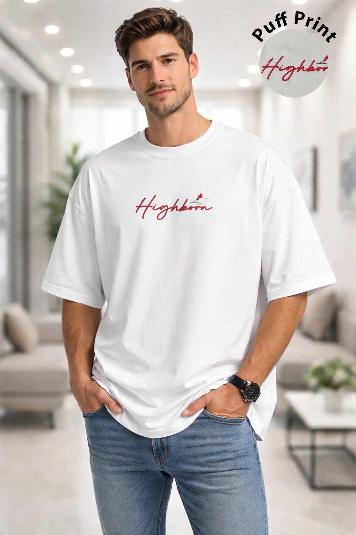 Highborn Strom PUFF PRINT T-SHIRT FOR MEN