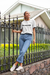 White Graphic Nevermind Women T-Shirts