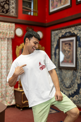 White Graphic Cherry Tees Men