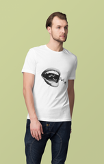 Slim Fit White Loudtype men T-Shirts