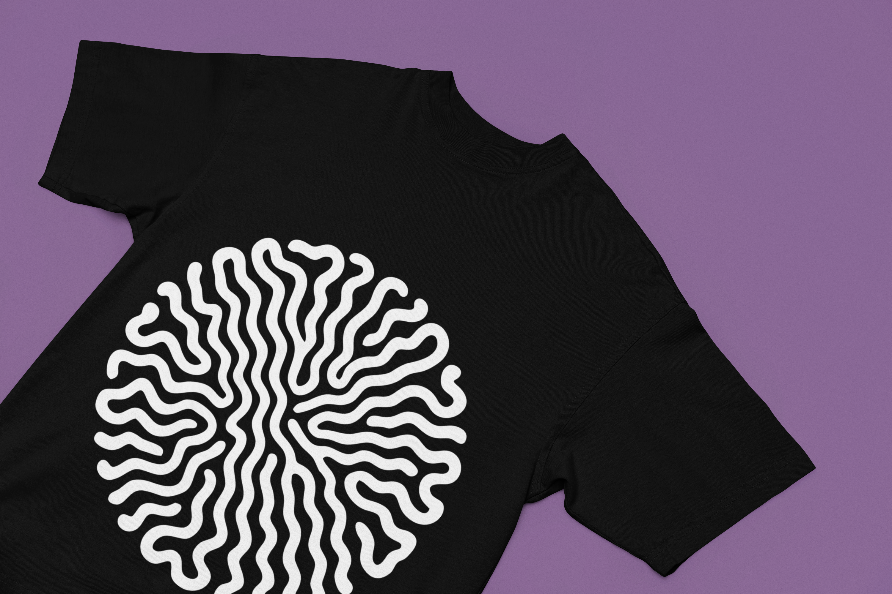 Black Graphic Vortex roots men