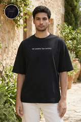 My Anxiety has Anxiety Men Embroidery T-Shirt