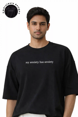 My Anxiety has Anxiety Men Embroidery T-Shirt