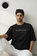 My Anxiety has Anxiety Men Embroidery T-Shirt