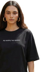 My Anxiety has Anxiety Women Embroidery T-Shirt