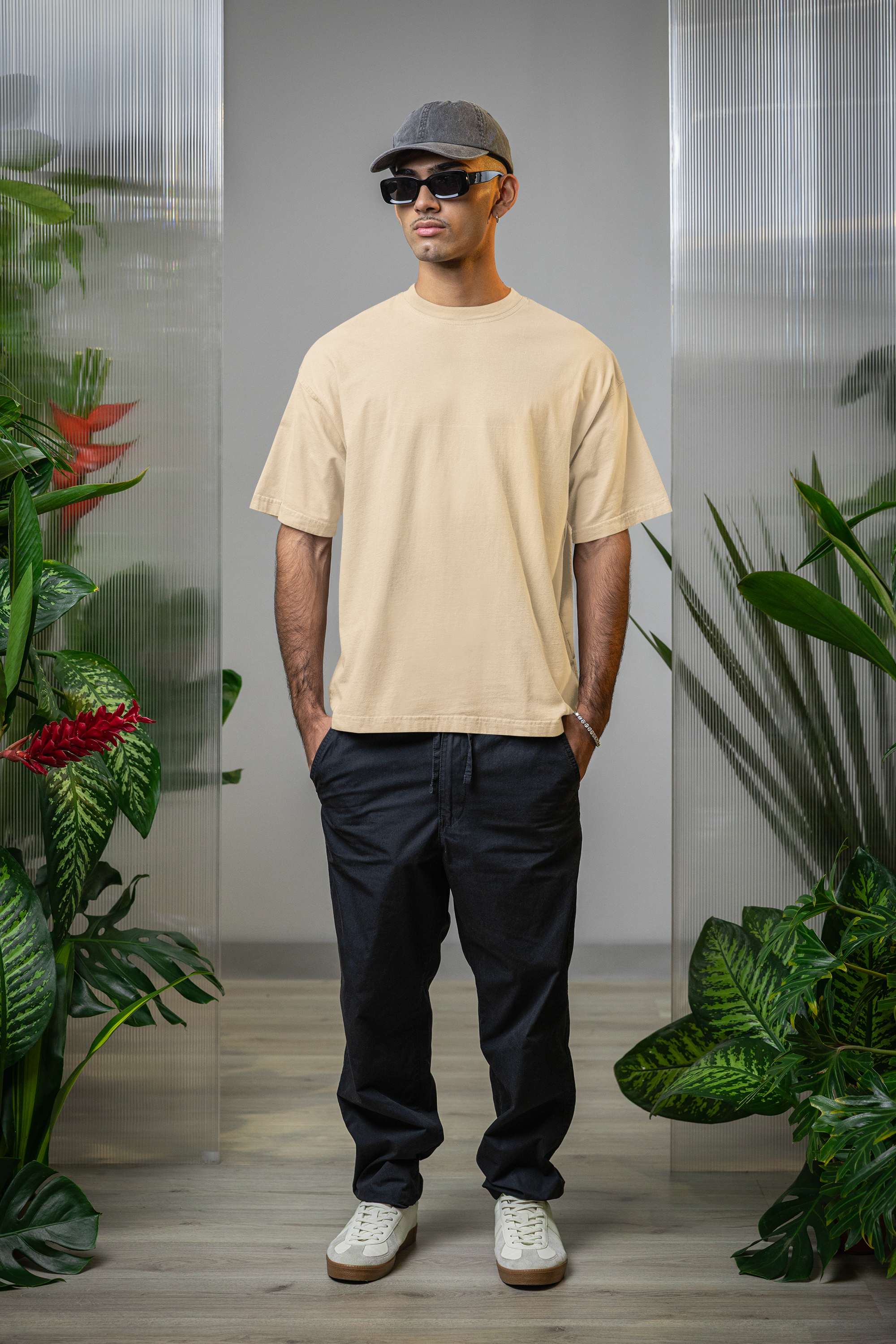 Beige tees Men