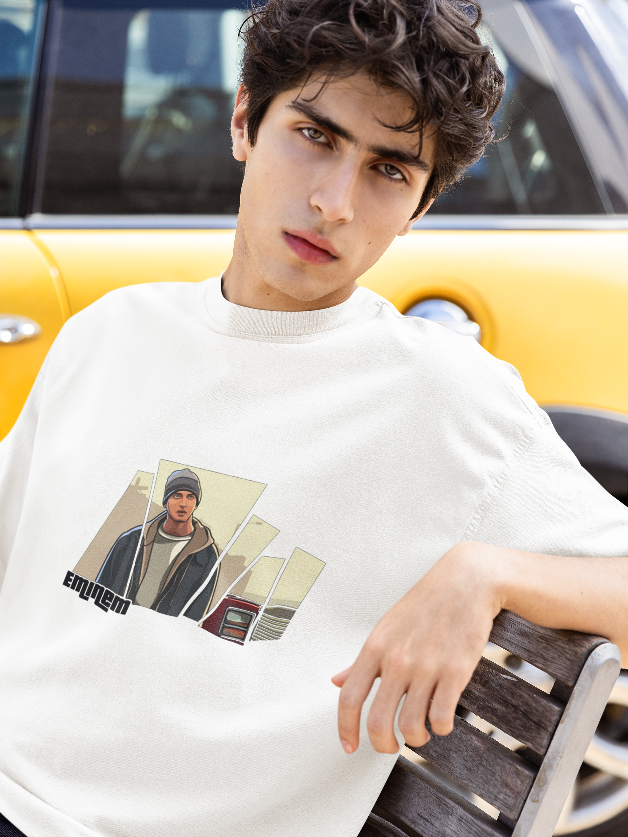 Eminem Style Oversized T-Shirt Men | 280 GSM | Kapda Kulture Eminem Style Oversized T-Shirt Men | 280 GSM | Kapda Kulture
