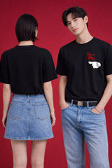 she is mine he is mine design Regular Fit Couple T-Shirt