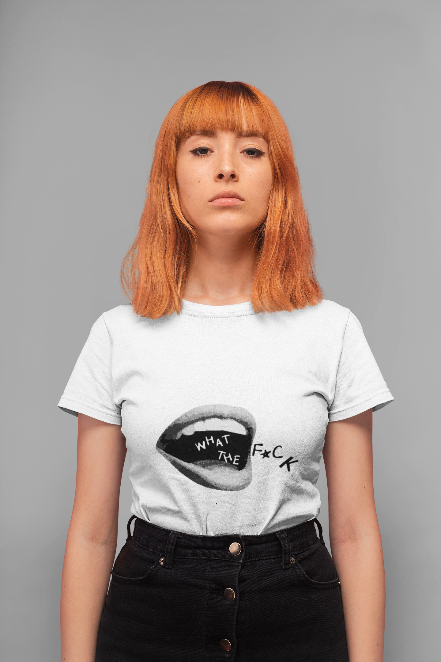 Slim Fit White Loudtype women
