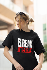Slim Body Black Oversized T-Shirts For Women