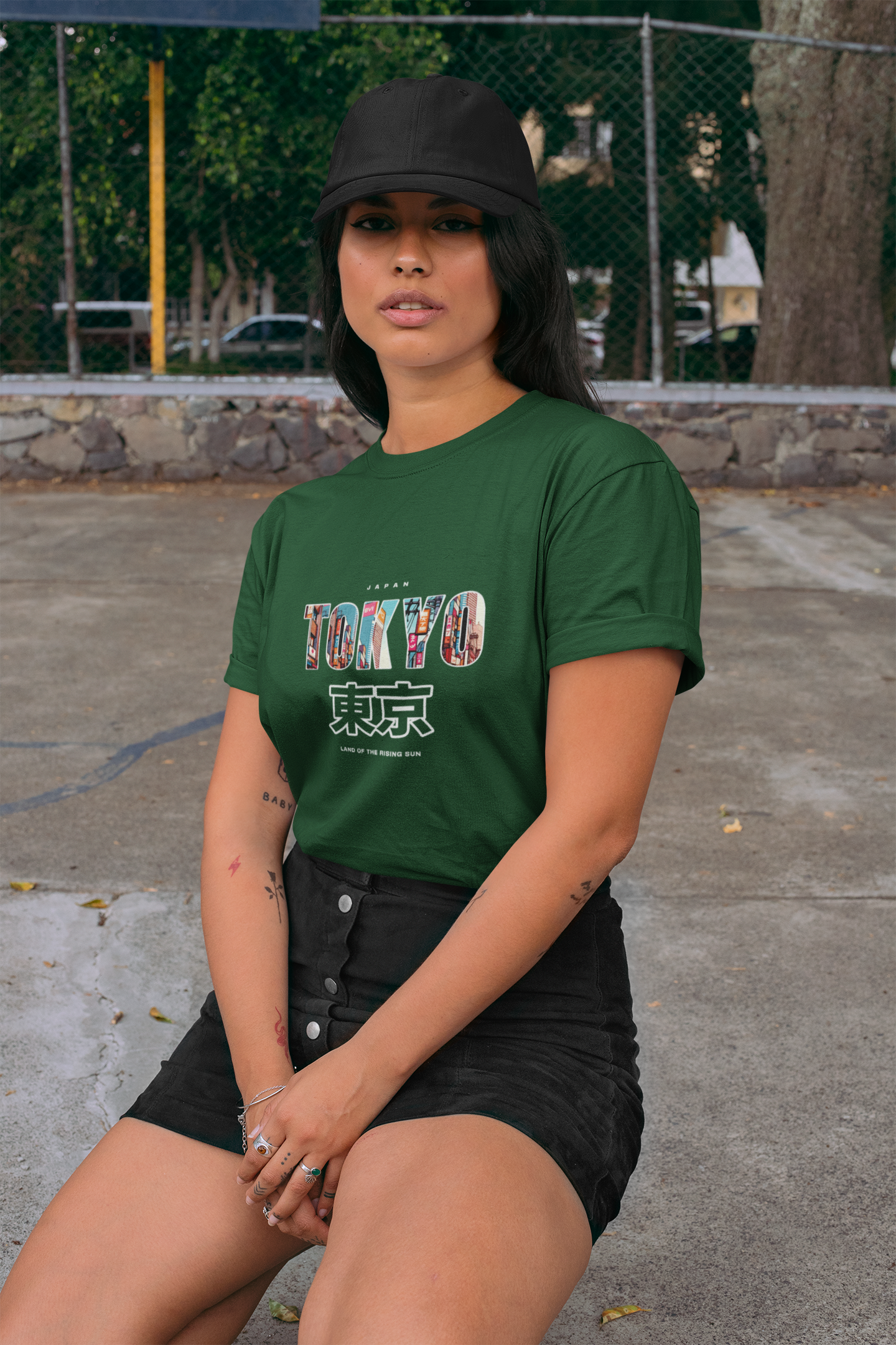 Green Tokyo Graphic Tees Women